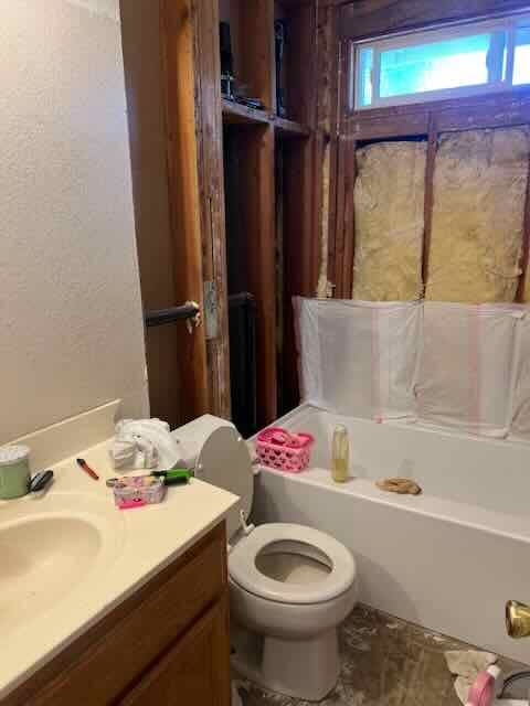 Bathroom remodel progress, step 1 of 10
