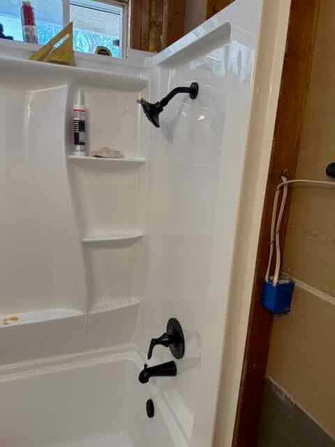 Bathroom remodel progress, step 4 of 10