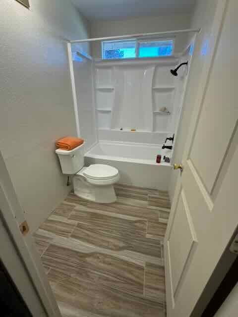 Bathroom remodel progress, step 9 of 10